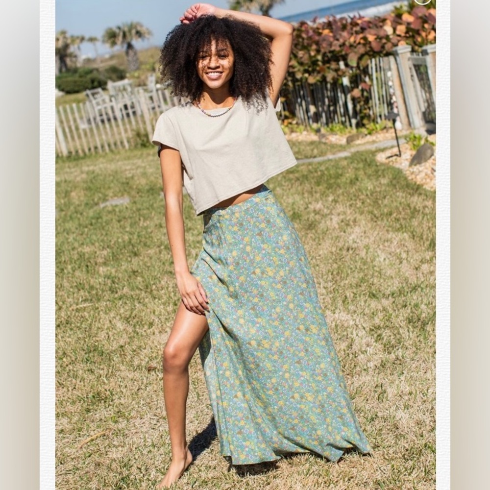 Natural Life Floral Maxi Skirt